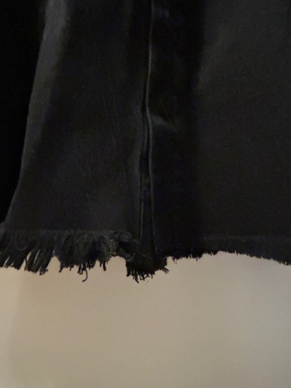 We the Free Free People Chain of Command Black Denim Fray Fitted Mini Dress NEW - Picture 8 of 16